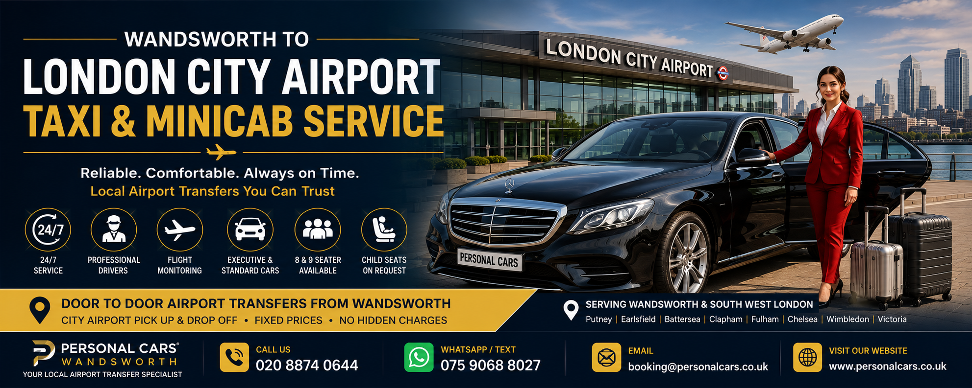 Taxi london city airport in wandsworth