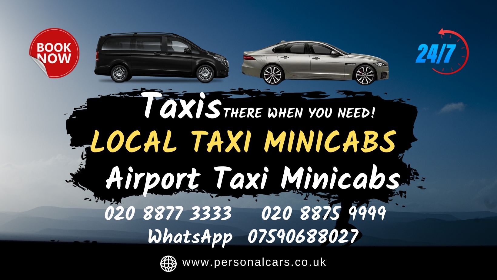 Local and airport taxi in Wandsworth - Personal Cars of London